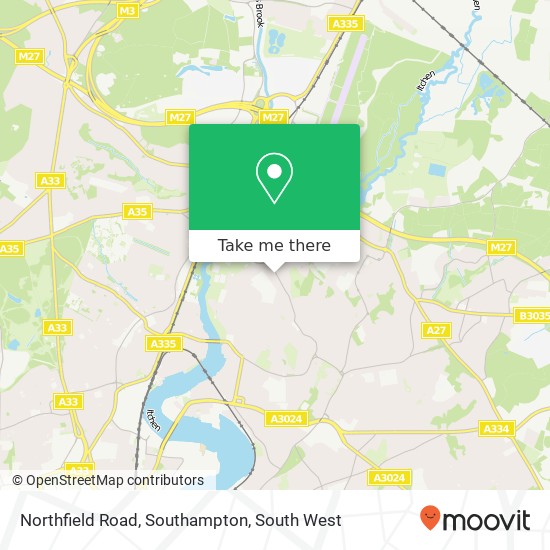 Northfield Road, Southampton map