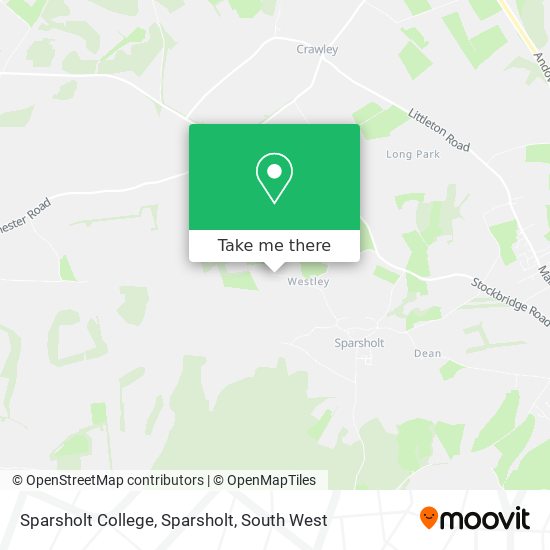 Sparsholt College, Sparsholt map