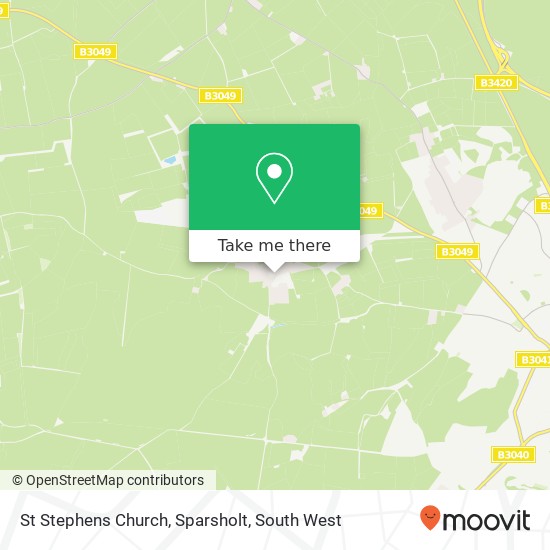 St Stephens Church, Sparsholt map