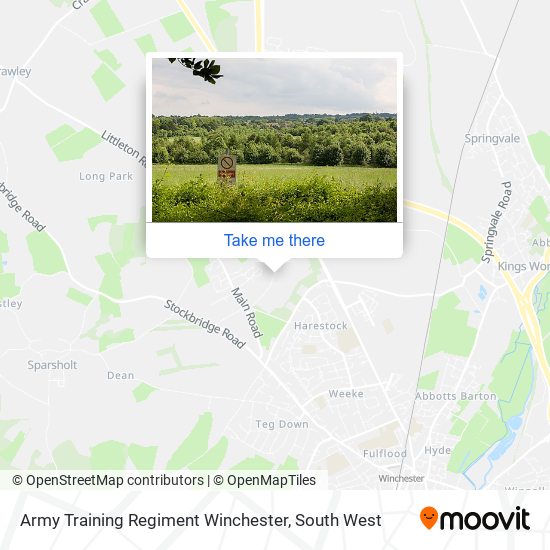 Army Training Regiment Winchester map