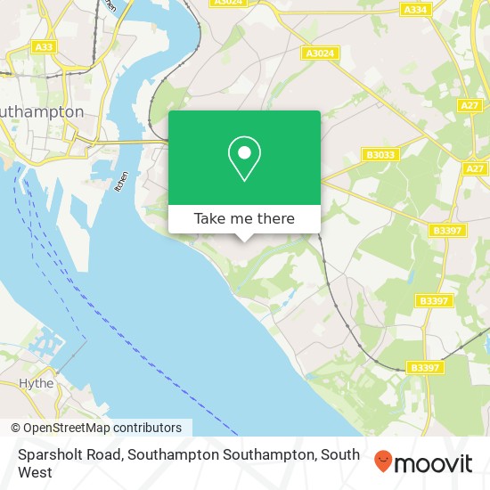 Sparsholt Road, Southampton Southampton map