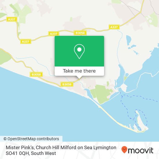 Mister Pink's, Church Hill Milford on Sea Lymington SO41 0QH map