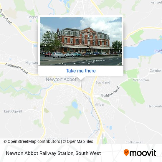 Newton Abbot Railway Station map