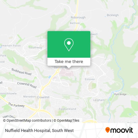 Nuffield Health Hospital map