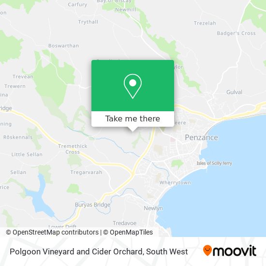 Polgoon Vineyard and Cider Orchard map