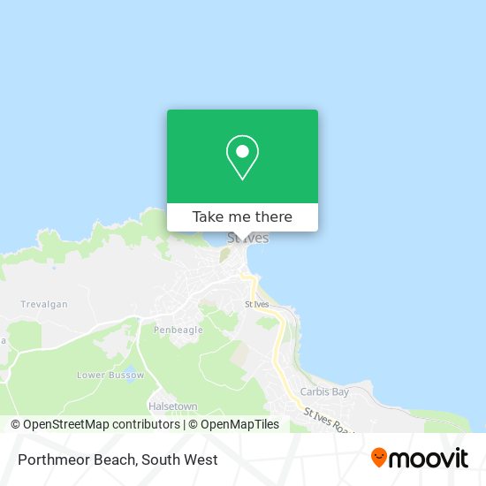 Porthmeor Beach map