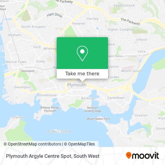 Plymouth Argyle Centre Spot map