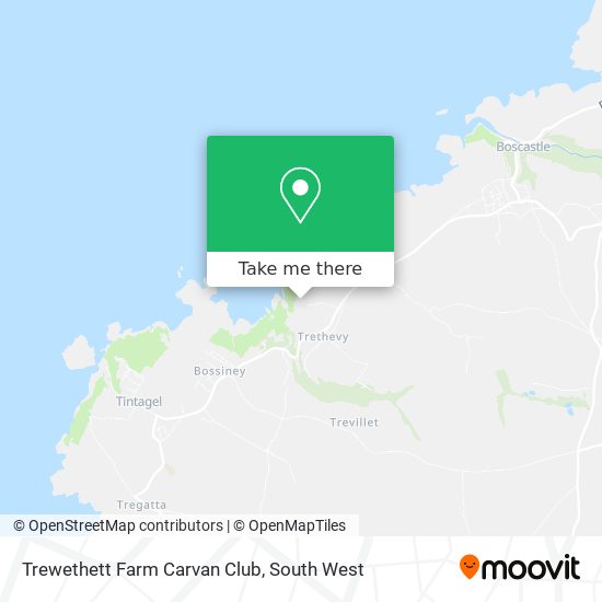 Trewethett Farm Carvan Club map