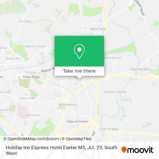 Holiday Inn Express Hotel Exeter M5, Jct. 29 map