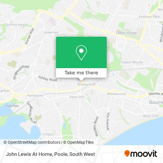 John Lewis At Home, Poole map