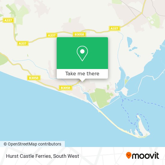 Hurst Castle Ferries map