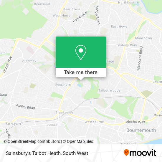 Sainsbury's Talbot Heath map