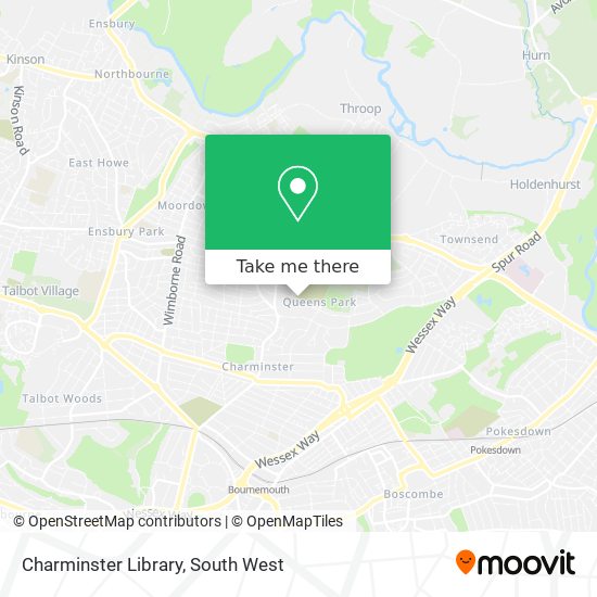 Charminster Library map