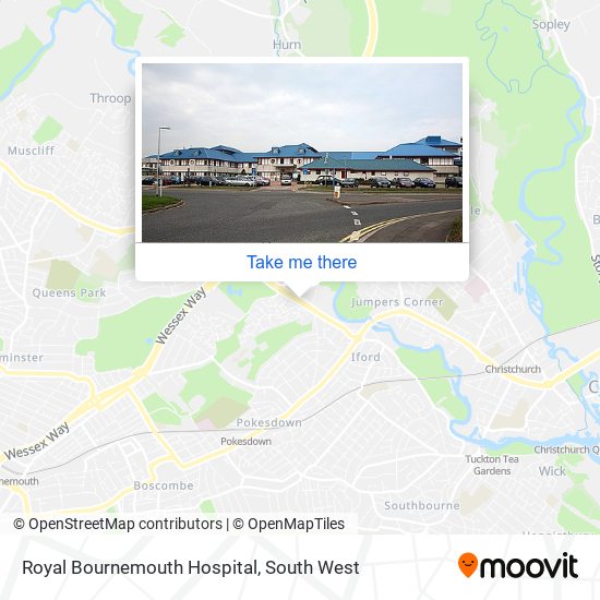 Royal Bournemouth Hospital map