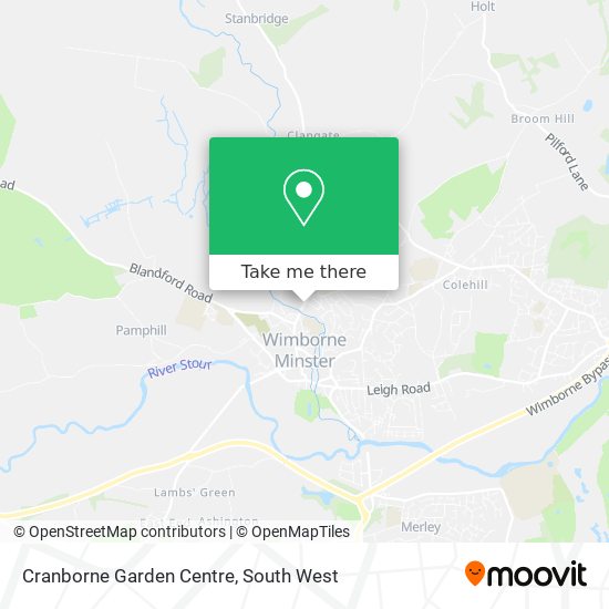 Cranborne Garden Centre map