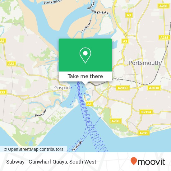 Subway - Gunwharf Quays map