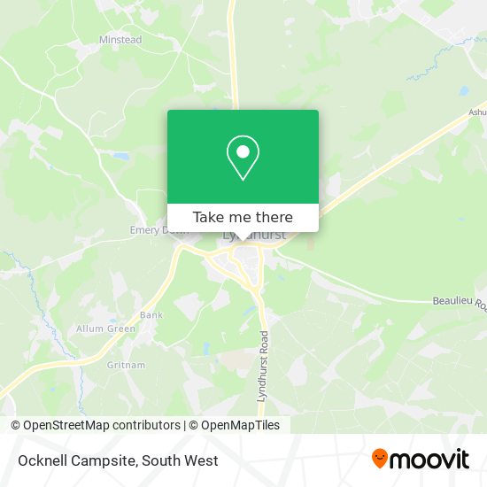 Ocknell Campsite map