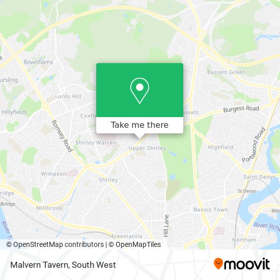 Malvern Tavern map