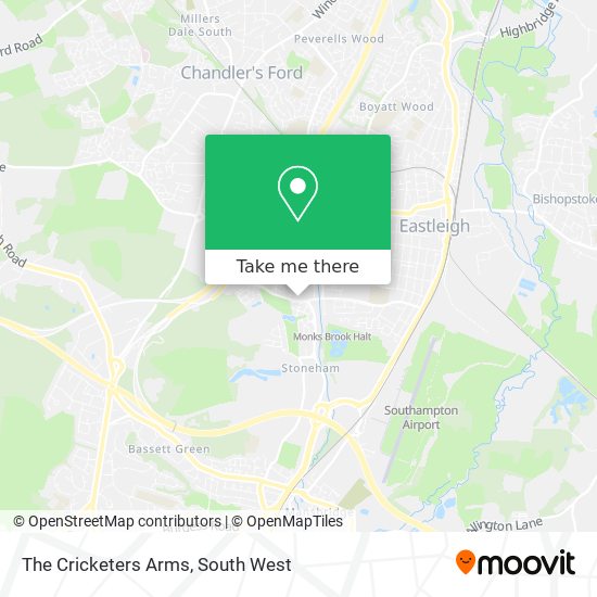 The Cricketers Arms map