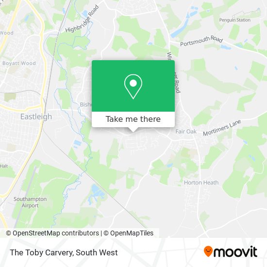 The Toby Carvery map