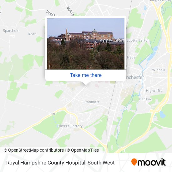 Royal Hampshire County Hospital map