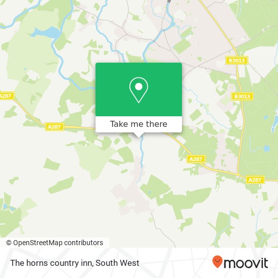 The horns country inn map