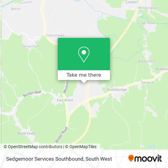 Sedgemoor Services Southbound map