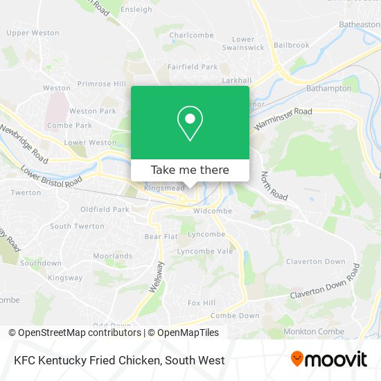 KFC Kentucky Fried Chicken map