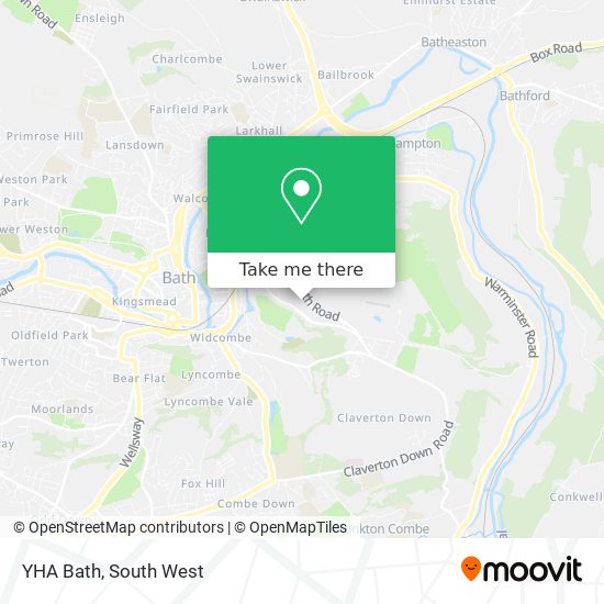 YHA Bath map