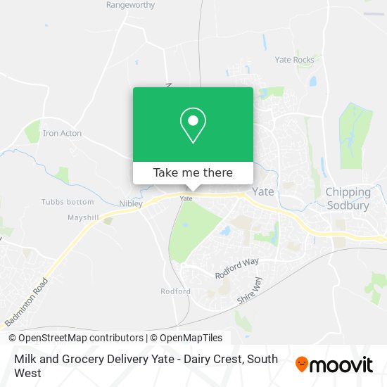 Milk and Grocery Delivery Yate - Dairy Crest map