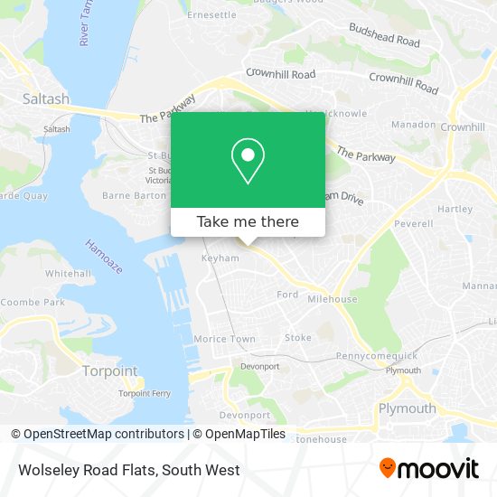 Wolseley Road Flats map
