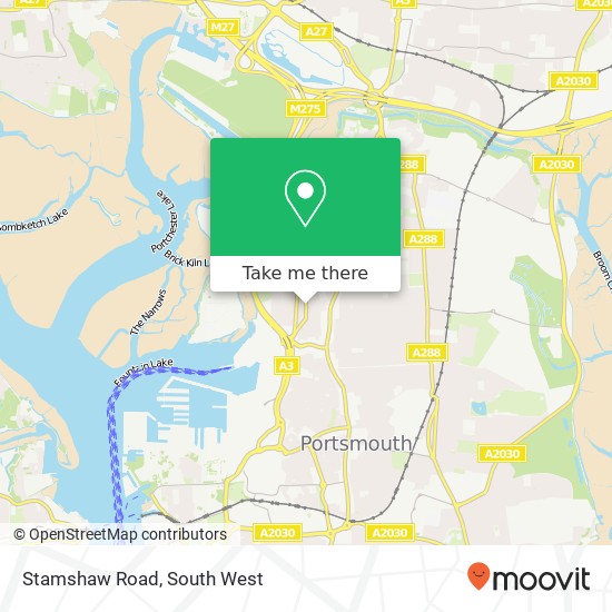 Stamshaw Road map