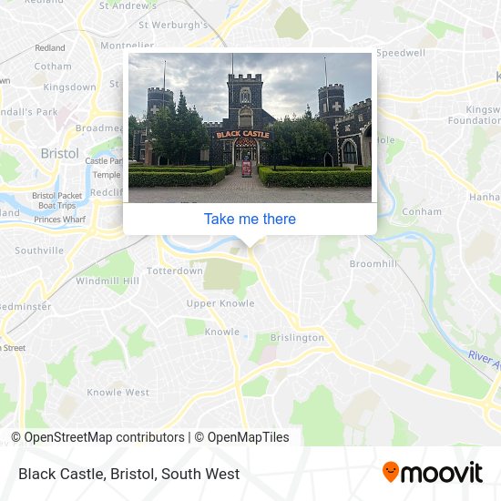 Black Castle, Bristol map