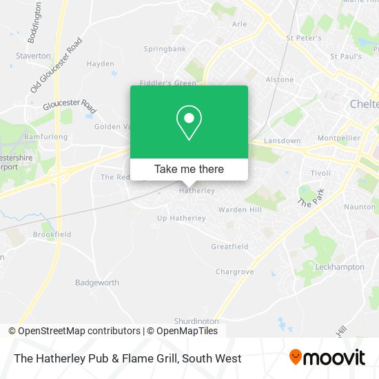 The Hatherley Pub & Flame Grill map