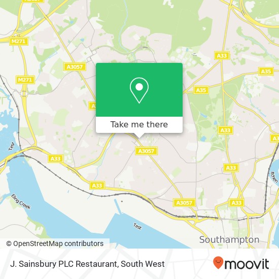 J. Sainsbury PLC Restaurant, Southampton map