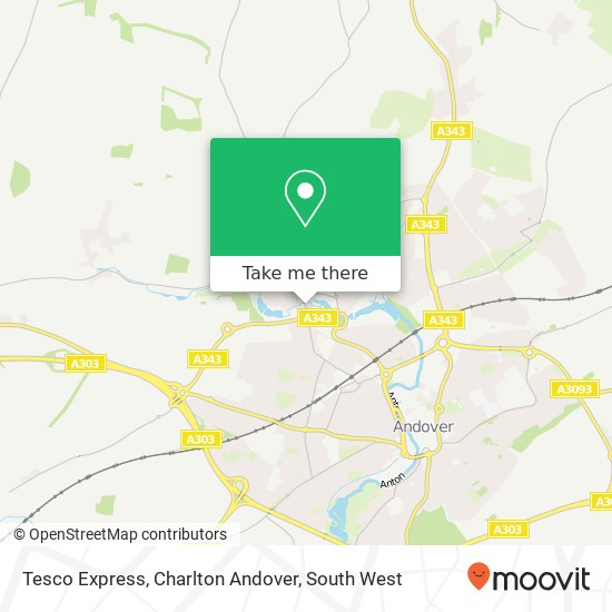 Tesco Express, Charlton Andover map