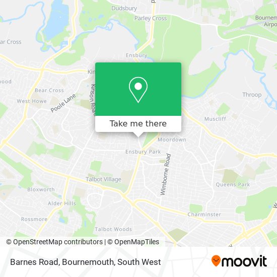 Barnes Road, Bournemouth map