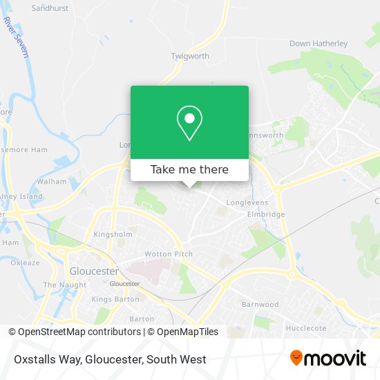 Oxstalls Way, Gloucester map