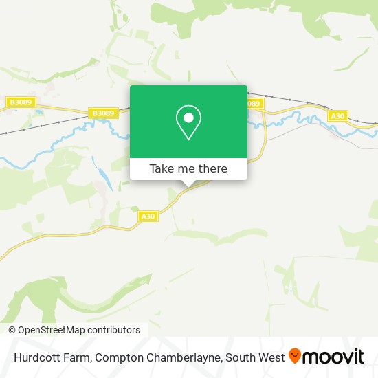 Hurdcott Farm, Compton Chamberlayne map