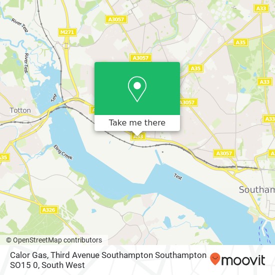 Calor Gas, Third Avenue Southampton Southampton SO15 0 map