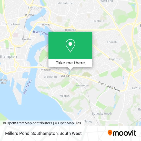 Millers Pond, Southampton map