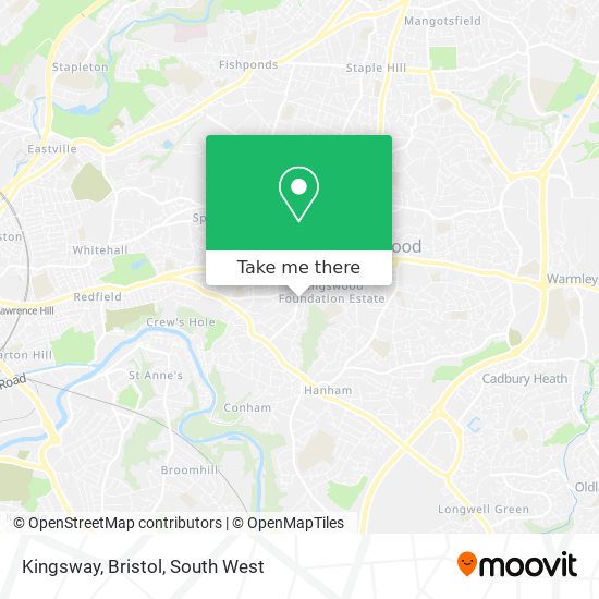 Kingsway, Bristol map