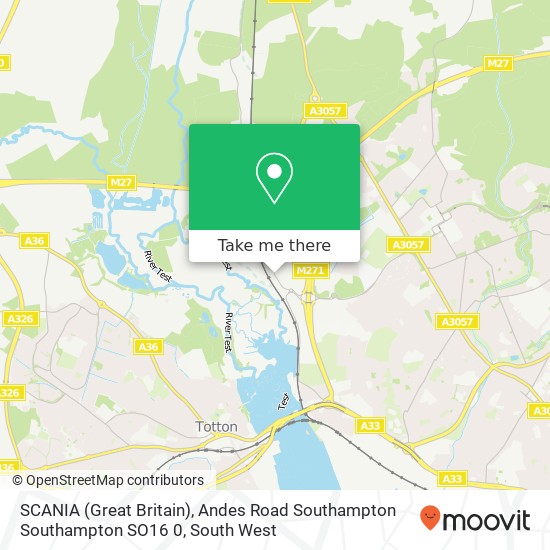 SCANIA (Great Britain), Andes Road Southampton Southampton SO16 0 map