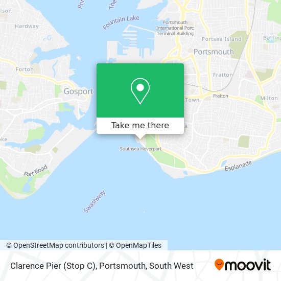 Clarence Pier (Stop C), Portsmouth map