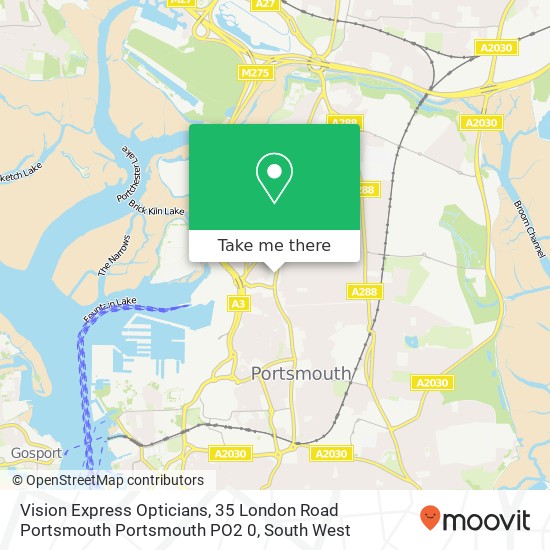 Vision Express Opticians, 35 London Road Portsmouth Portsmouth PO2 0 map