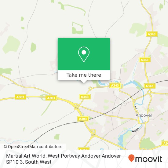 Martial Art World, West Portway Andover Andover SP10 3 map