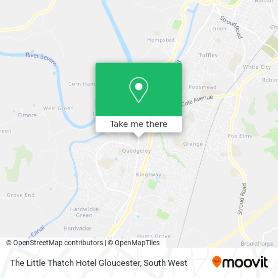 The Little Thatch Hotel Gloucester map