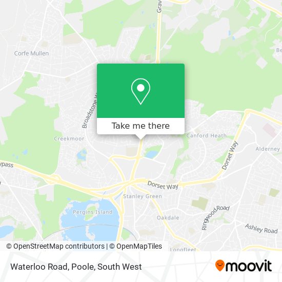 Waterloo Road, Poole map