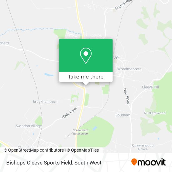 Bishops Cleeve Sports Field map