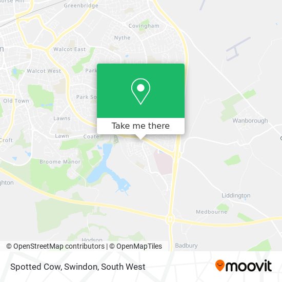 Spotted Cow, Swindon map